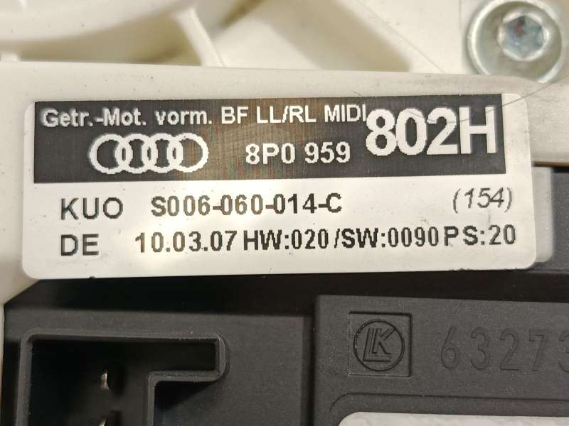 Recambio de elevalunas delantero derecho para audi a3 (8p1) 2.0 tdi 16v referencia OEM IAM 8P3837462C 8P0959802H - Negro 5