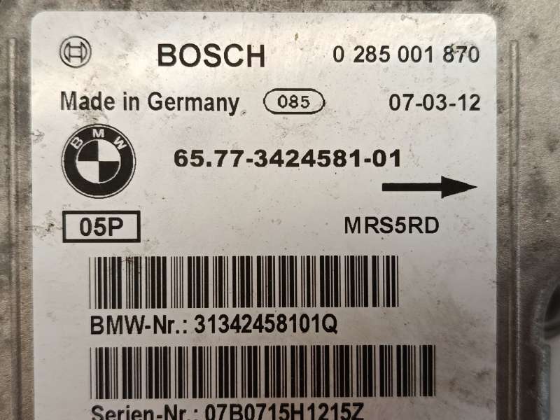 Recambio de centralita airbag para bmw x3 (e83) 2.0 d referencia OEM IAM 65773424581 31342458101Q 0285001870 5