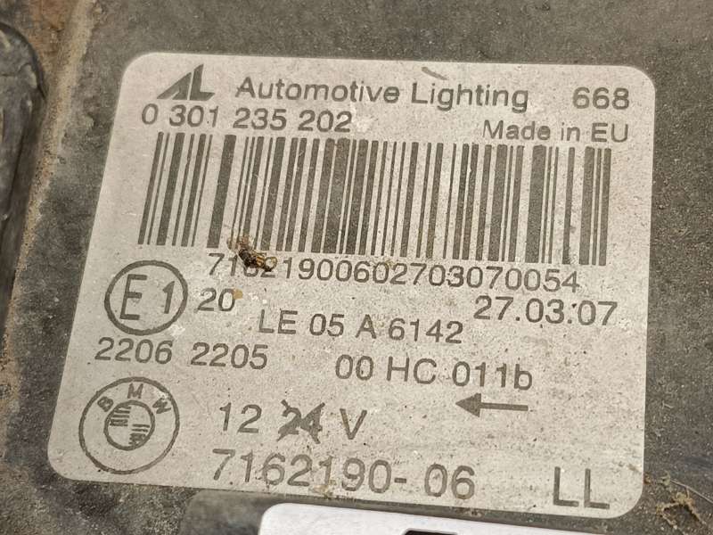 Recambio de faro derecho para bmw x3 (e83) 2.0 d referencia OEM IAM 7162190 63127162190 0301235202 7