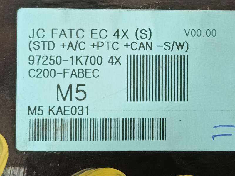 Recambio de mando climatizador para hyundai ix20 (jc) 1.6 crdi referencia OEM IAM 972501K7004X - Azul 6