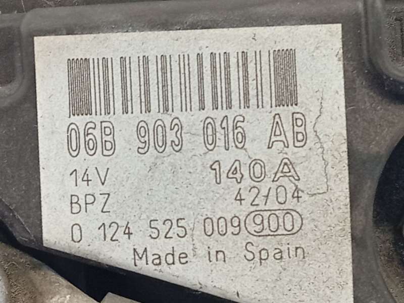 Recambio de alternador para audi a4 b7 (8ec) 2.0 tfsi referencia OEM IAM 06B903016AB  0124525009 - Negro 4