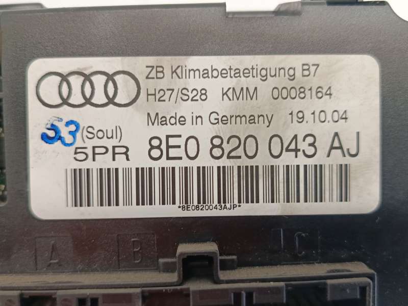 Recambio de mando climatizador para audi a4 b7 (8ec) 2.0 tfsi referencia OEM IAM 8E0820043AJ5PR - Negro 7