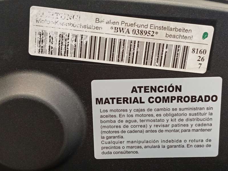 Recambio de motor completo para volkswagen golf v (1k1) 2.0 gti referencia OEM IAM BWA - Blanco 9