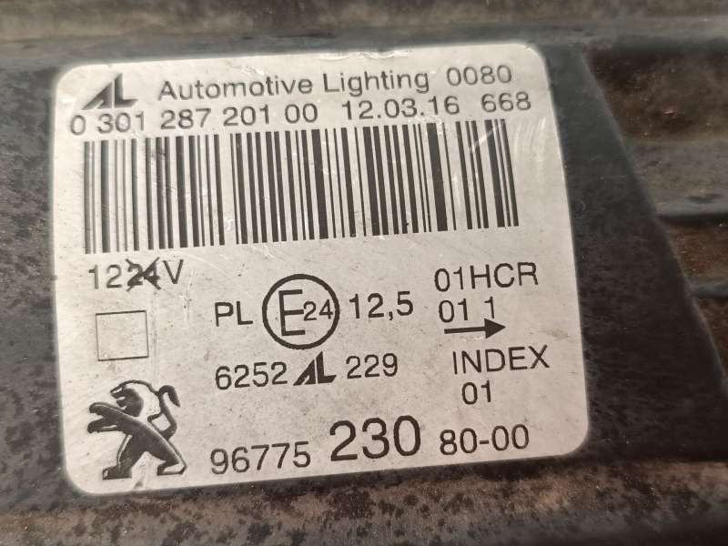 Recambio de faro izquierdo para peugeot 308 ii (lb_, lp_, lw_, lh_, l3_) 1.2 thp 110 referencia OEM IAM 9677523080  030128720100 - Blanco 5