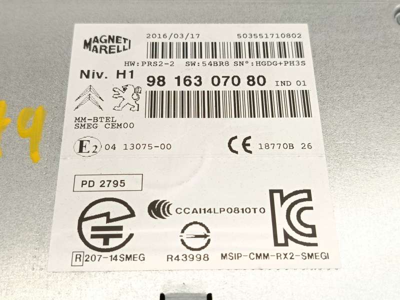 Recambio de sistema navegacion gps para peugeot 308 ii (lb_, lp_, lw_, lh_, l3_) 1.2 thp 110 referencia OEM IAM 9816307080 16849 - Blanco 5