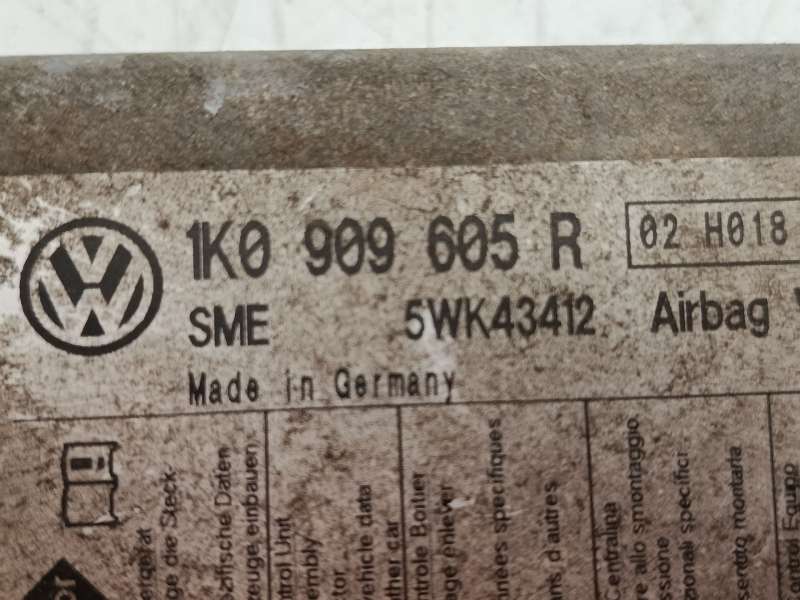 Recambio de centralita airbag para volkswagen golf v (1k1) 2.0 gti referencia OEM IAM 1K0909605R02H  5WK43412 - Blanco 5