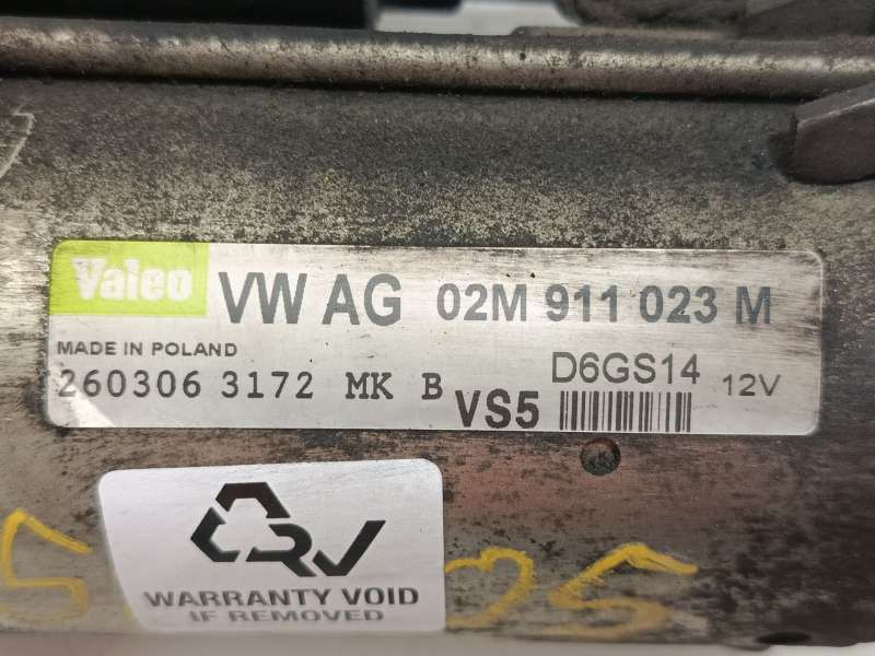 Recambio de motor arranque para volkswagen golf v (1k1) 2.0 gti referencia OEM IAM 02M911023M  D6GS14 - Blanco 5