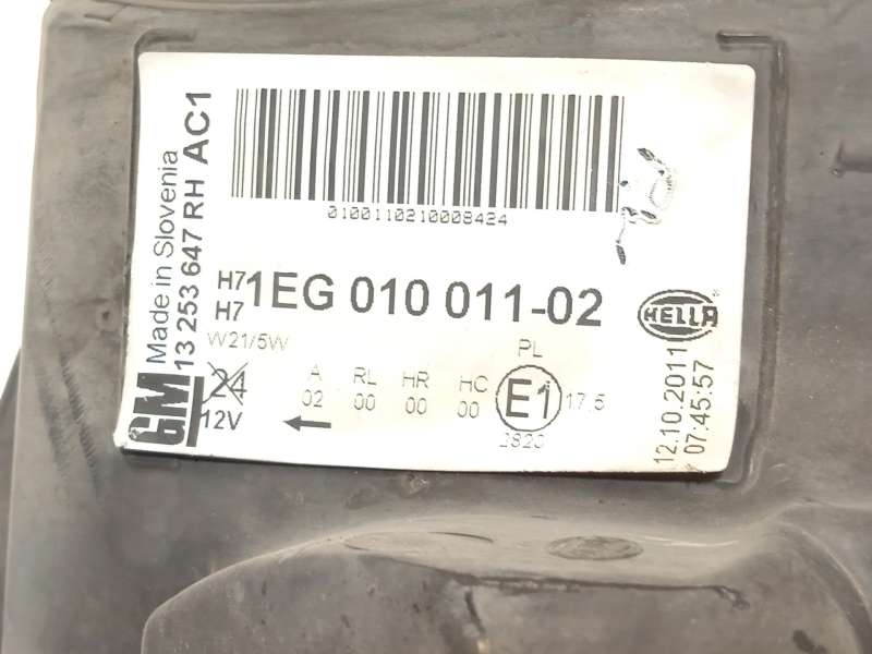 Recambio de faro derecho para opel astra j sports tourer (p10) 1.7 cdti (35) referencia OEM IAM 13253647  1EG010011 - Blanco 6