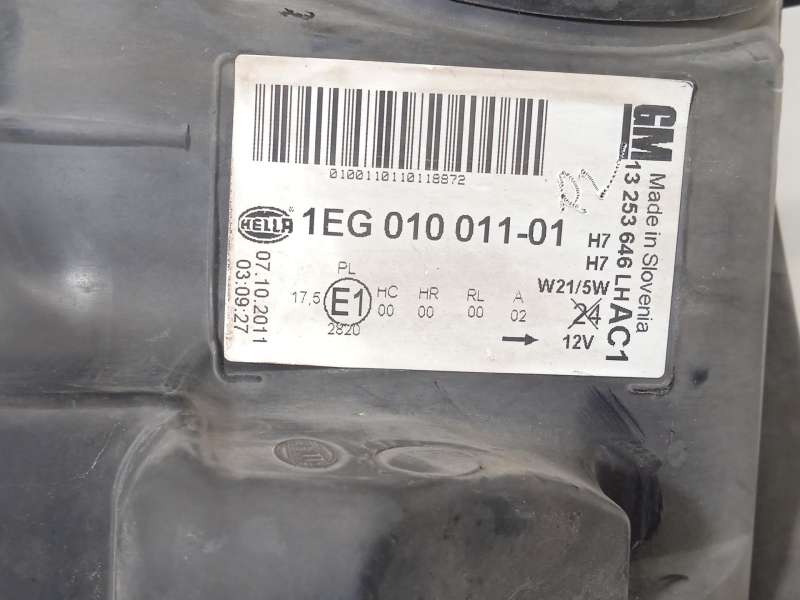 Recambio de faro izquierdo para opel astra j sports tourer (p10) 1.7 cdti (35) referencia OEM IAM 13253646  1EG010011 - Blanco 6