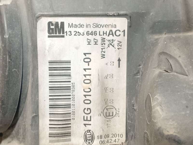 Recambio de faro izquierdo para opel astra j (p10) 1.7 cdti (68) referencia OEM IAM 13253646  1EG010011 - Negro 6