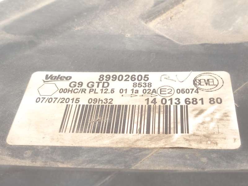 Recambio de faro izquierdo para peugeot expert furgoneta (vf3a_, vf3u_, vf3x_) 2.0 hdi 130 referencia OEM IAM 1401368180  899026 - Blanco 7