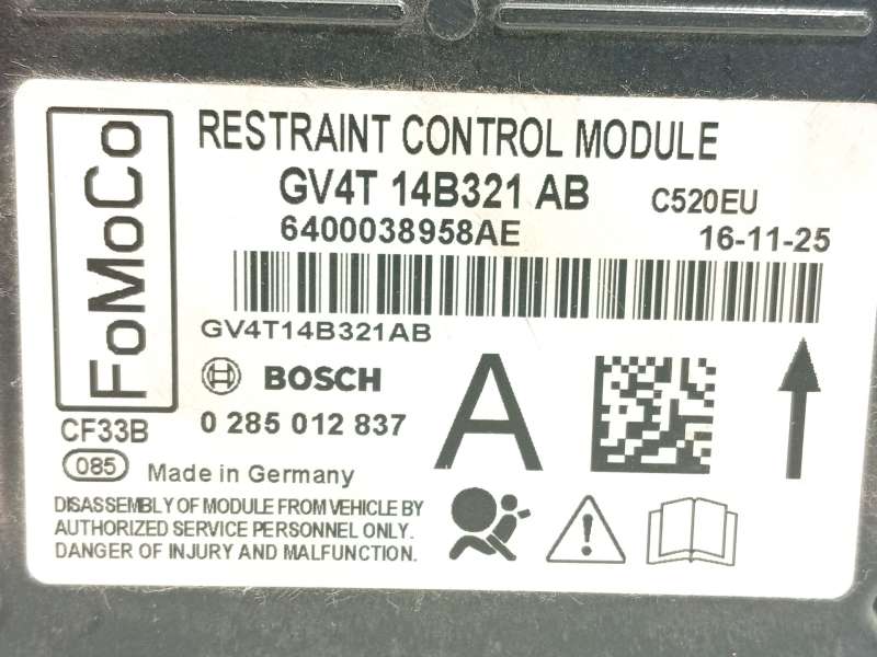 Recambio de centralita airbag para ford kuga ii (dm2) 2.0 tdci referencia OEM IAM GV4T14B321AB 2193421 GV4T14B321AC - Gris 4