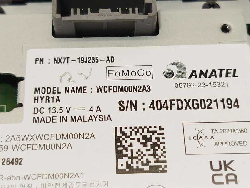 Recambio de modulo electronico para ford puma (j2k, cf7) 1.0 ecoboost mhev referencia OEM IAM NX7T19J235AD 2641479 - Blanco 2