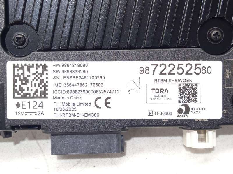 Recambio de modulo electronico para peugeot 2008 ii (ud_, us_, uy_, uj_, ur_, uc_) 1.2 puretech 100 referencia OEM IAM 987225258 - Blanco 5