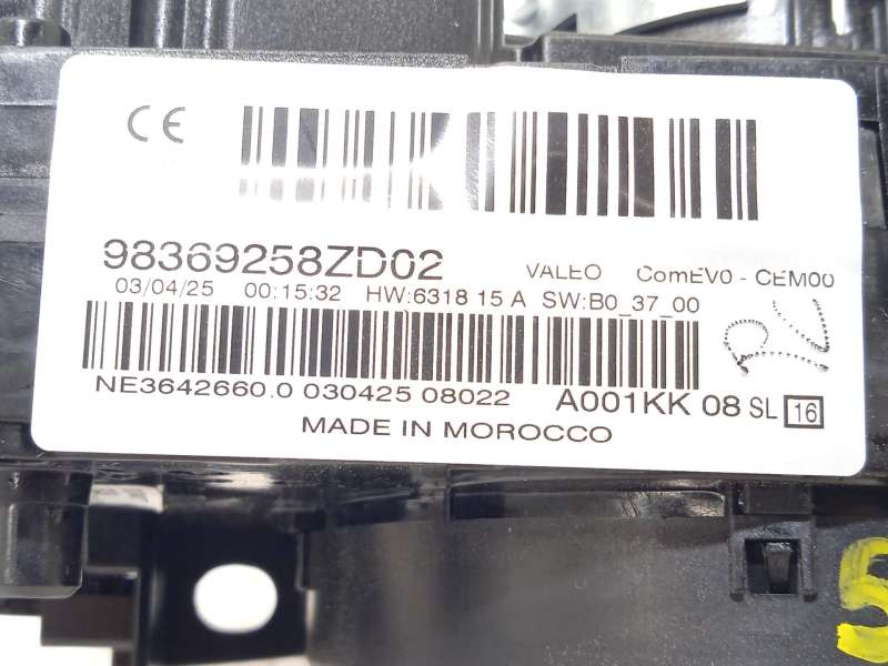 Recambio de mando intermitentes para peugeot 2008 ii (ud_, us_, uy_, uj_, ur_, uc_) 1.2 puretech 100 referencia OEM IAM 98369258 - Blanco 5