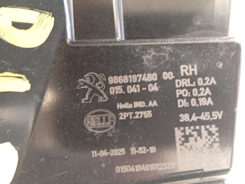 Recambio de piloto delantero derecho para peugeot 308 sw allure hybrid 145 referencia OEM IAM 9868197480 - Verde 5