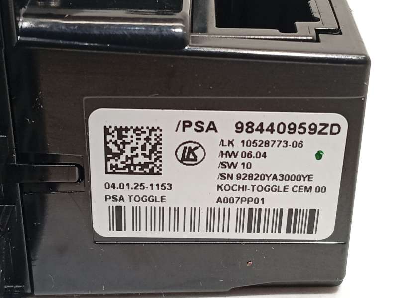 Recambio de palanca cambio para peugeot 308 sw allure hybrid 145 referencia OEM IAM 98440959ZD - Verde 5