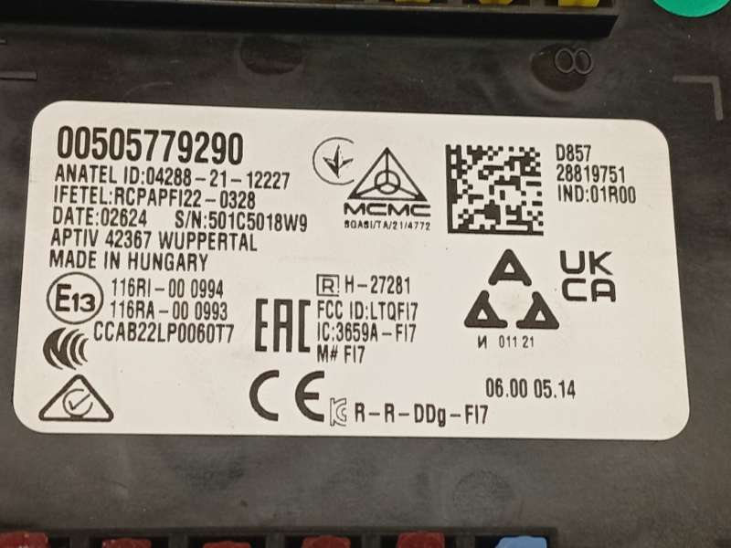 Recambio de caja reles / fusibles para alfa romeo tonale (965_) 1.5 mild hybrid referencia OEM IAM 50577929 00505779290 28819751 - Blanco 4