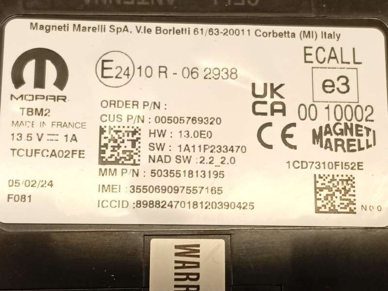 Recambio de modulo electronico para alfa romeo tonale (965_) 1.5 mild hybrid referencia OEM IAM 50576932 00505769320 - Blanco 4