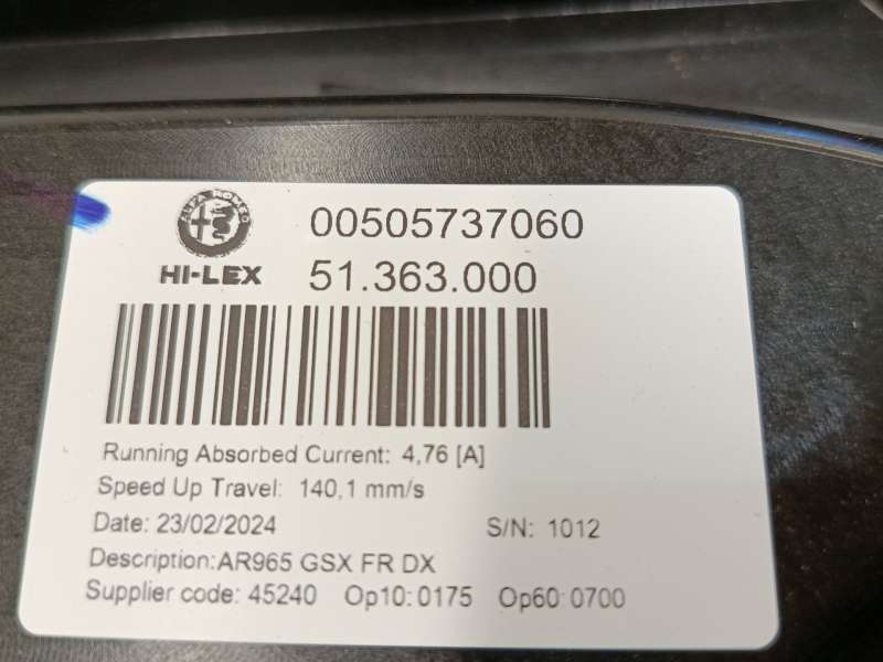 Recambio de elevalunas delantero derecho para alfa romeo tonale (965_) 1.5 mild hybrid referencia OEM IAM 50573706 50566456 5.36 - Blanco 5