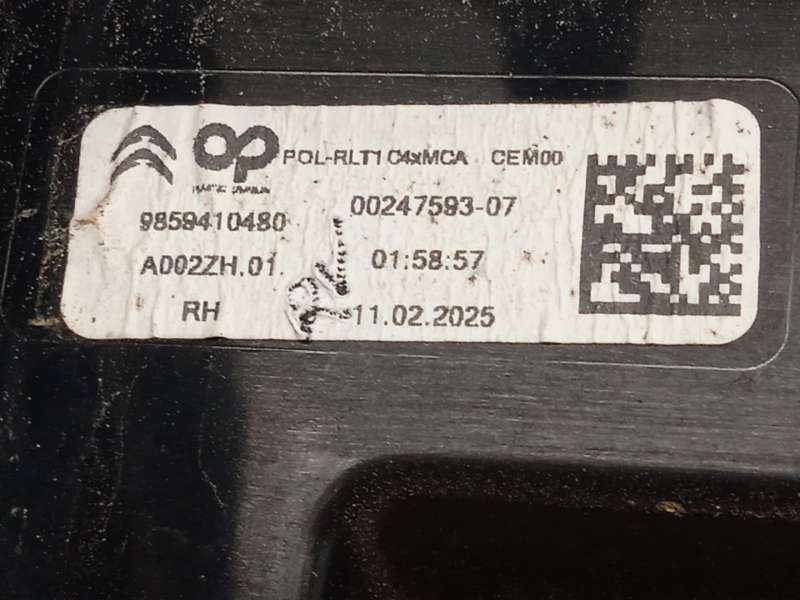 Recambio de piloto trasero derecho para citroën c4 hybrid 136 ë-dsc6 plus referencia OEM IAM 9859410480 - Azul 6