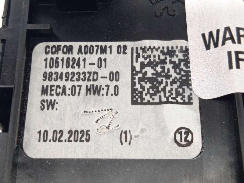 Recambio de mando elevalunas delantero izquierdo para citroën c4 hybrid 136 ë-dsc6 plus referencia OEM IAM 98349233ZD - Azul 4
