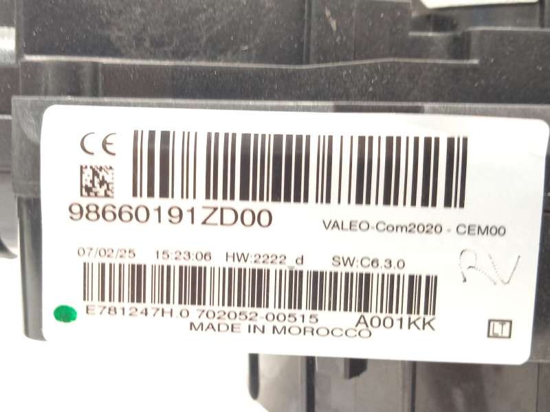 Recambio de mando intermitentes para citroën c4 hybrid 136 ë-dsc6 plus referencia OEM IAM 98660191ZD - Azul 6