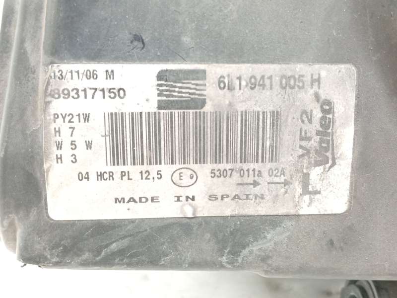 Recambio de faro izquierdo para seat ibiza iii (6l1) 1.4 tdi referencia OEM IAM 6L1941005H  89317150 - Azul 6