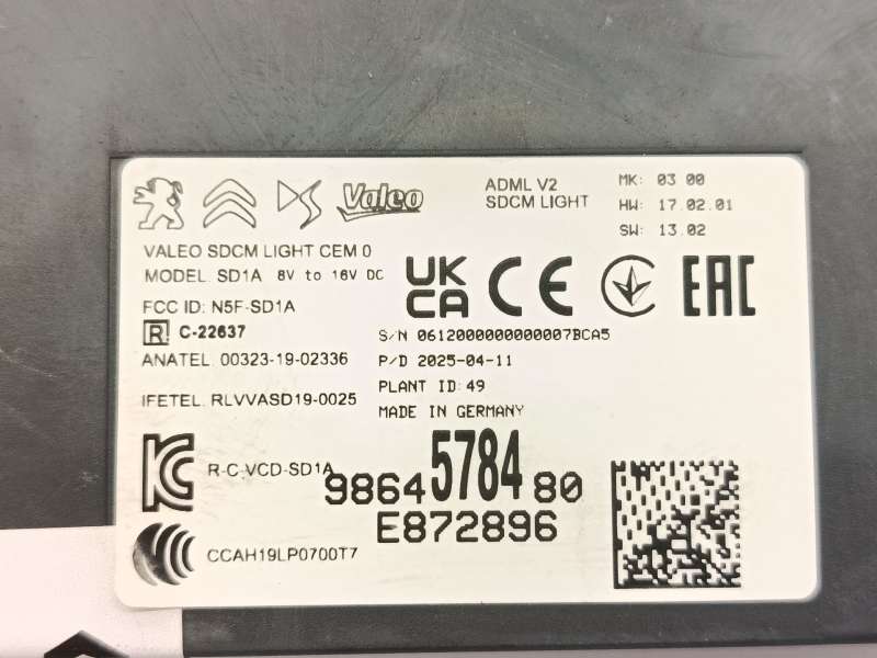 Recambio de modulo electronico para peugeot 308 sw allure hybrid 145 referencia OEM IAM 9864578480 1687149380 E872896 - Verde 5