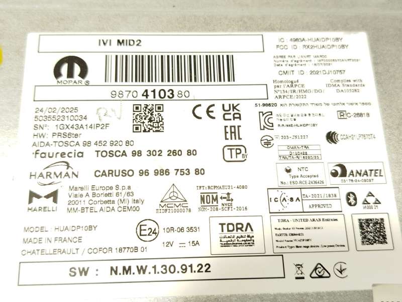 Recambio de sistema audio / radio cd para peugeot 308 sw iii (fc_, fj_, fr_, f4_, fn_) puretech 130 (frhnsl, frhnst) referencia - Negro 5