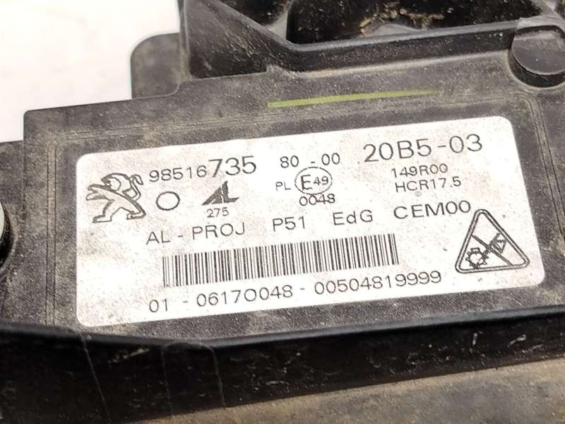 Recambio de faro derecho para peugeot 308 sw iii (fc_, fj_, fr_, f4_, fn_) puretech 130 (frhnsl, frhnst) referencia OEM IAM 9851 - Negro 5