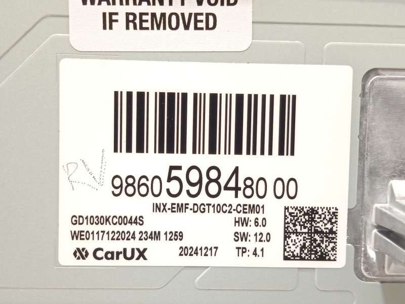 Recambio de pantalla multifuncion para peugeot 2008 ii (ud_, us_, uy_, uj_, ur_, uc_) 1.2 puretech 100 referencia OEM IAM 986059 3