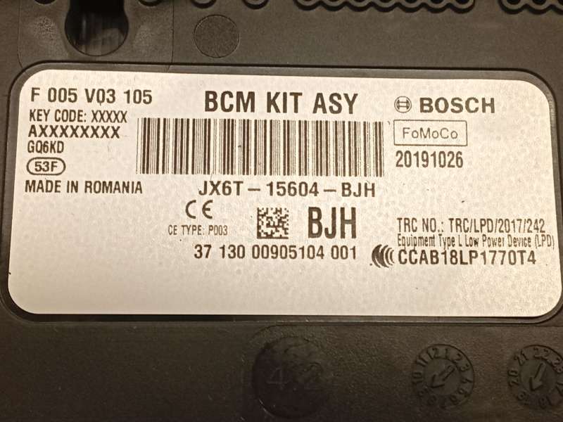 Recambio de caja reles / fusibles para ford focus iv turnier (hp) 1.0 ecoboost referencia OEM IAM JX6T15604BJH 2544969 F005V0310 - Gris 4