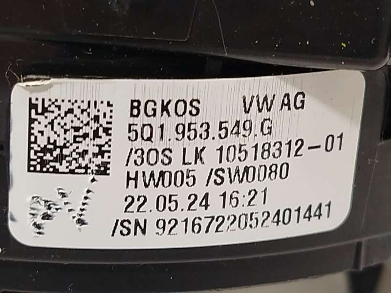 Recambio de anillo airbag para cupra leon sportstourer (kl8, ku8, kud) 1.5 etsi referencia OEM IAM 5Q1953549G 4