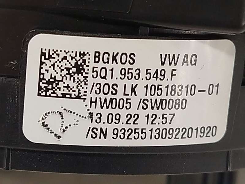 Recambio de anillo airbag para cupra formentor (km7, kmp) 1.5 tsi referencia OEM IAM 5Q1953549F 4