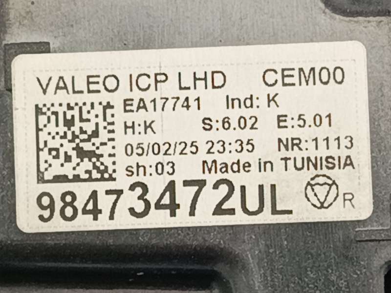 Recambio de mando multifuncion para peugeot 5008 ii (mc_, mj_, mr_, m4_) 1.2 (mrhnyh, mrhnyw, mrhnsj, mrhnsu, mrhnsm) referencia - Azul 8