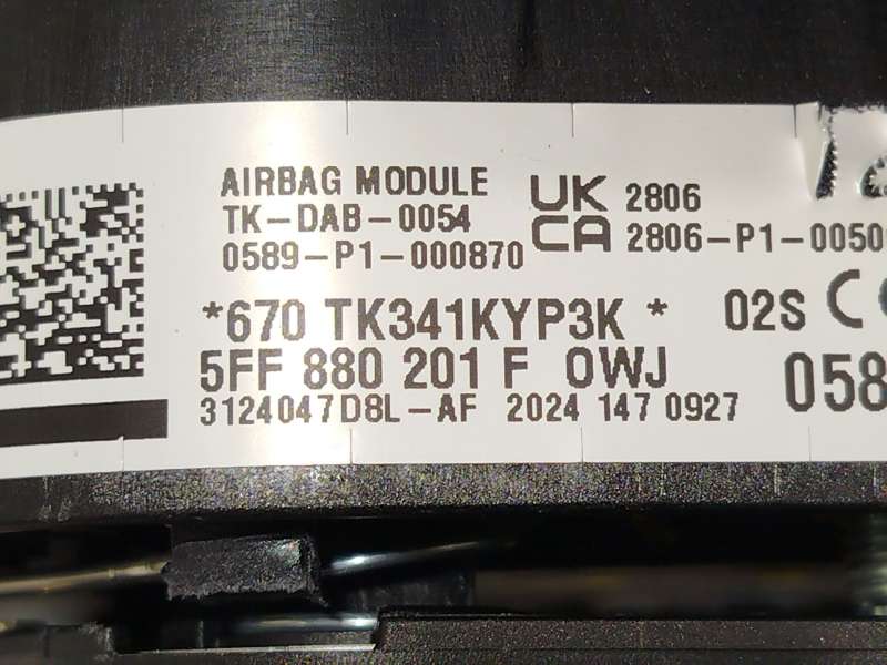 Recambio de kit airbag para cupra leon sportstourer (kl8, ku8, kud) 1.5 etsi referencia OEM IAM 5FG857003NWXY 5FA880204H 5FF8802 9