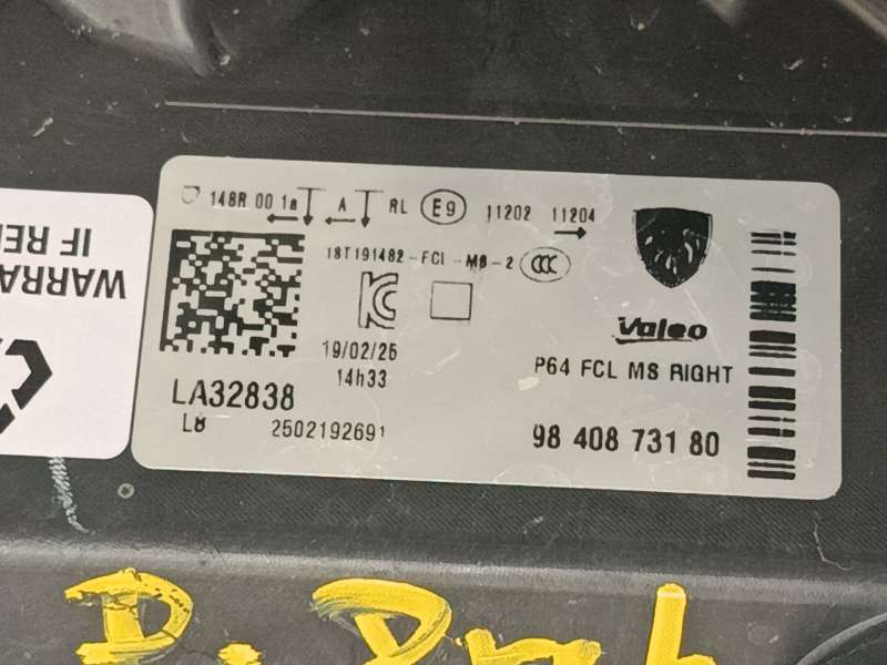 Recambio de piloto delantero derecho para peugeot 5008 ii (mc_, mj_, mr_, m4_) 1.2 (mrhnyh, mrhnyw, mrhnsj, mrhnsu, mrhnsm) refe - Azul 5