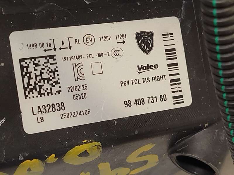 Recambio de piloto delantero derecho para peugeot 3008 ii suv (mc_, mr_, mj_, m4_) 1.2 thp/ puretech 130 (mrhnsm, mrhnsu, mrhnsj - Gris 3