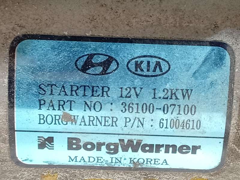 Recambio de motor arranque para kia stonic (yb) 1.2 cvvt referencia OEM IAM 3610007100  61004610 - Azul 5
