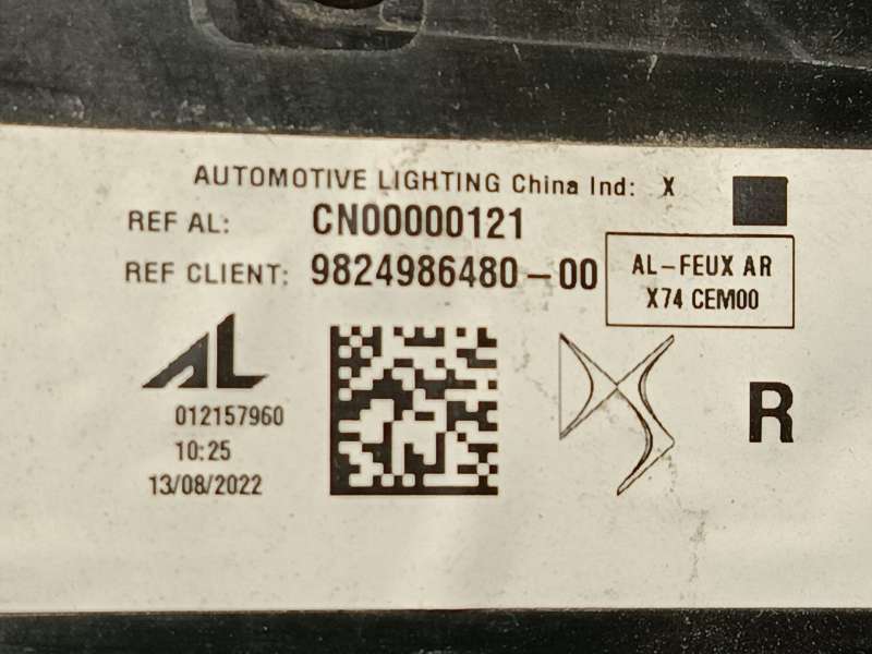 Recambio de piloto trasero derecho para ds ds 7 crossback (j4_, jr_, jc_) e-tense 225 (j4dgzu) referencia OEM IAM 9824986480  01 - Crema 6