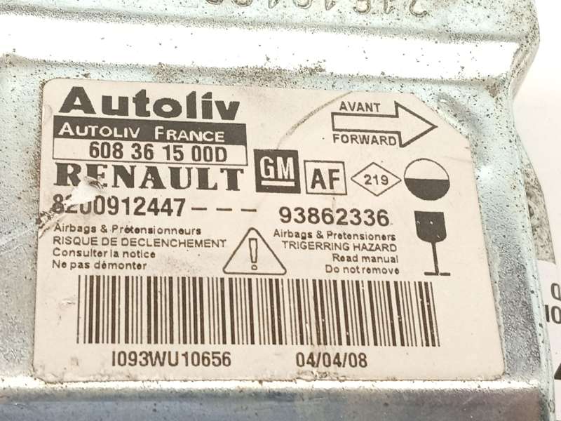 Recambio de centralita airbag para nissan primastar autobús (x83) dci 120 referencia OEM IAM 8200912447 93862336 608361500D - Blanco 4