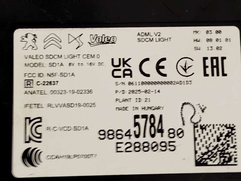 Recambio de modulo electronico para peugeot 5008 ii (mc_, mj_, mr_, m4_) 1.2 (mrhnyh, mrhnyw, mrhnsj, mrhnsu, mrhnsm) referencia - Azul 4