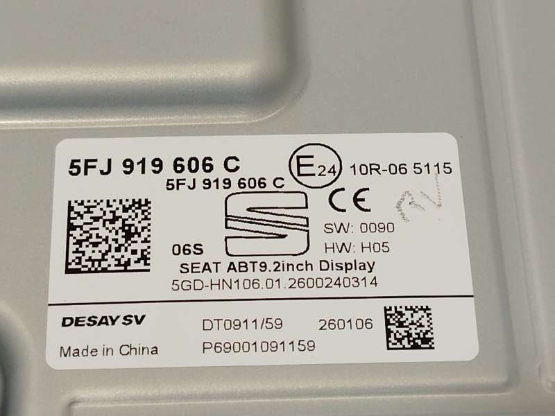 Recambio de pantalla multifuncion para seat arona (kj7, kjp) 1.0 tsi referencia OEM IAM 5FJ919606C - Azul 7