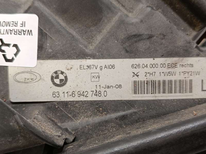 Recambio de faro derecho para bmw 3 touring (e91) 318 d referencia OEM IAM 63116942748 - Negro 5