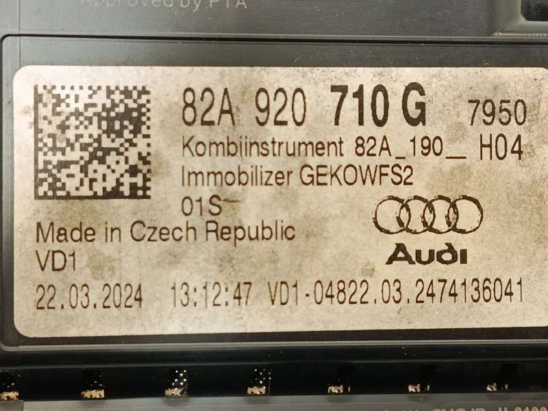 Recambio de cuadro instrumentos para audi a1 sportback (gba) 30 tfsi referencia OEM IAM 82A920710G 5