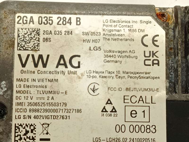 Recambio de modulo electronico para audi a1 sportback (gba) 30 tfsi referencia OEM IAM 2GA035284B 6