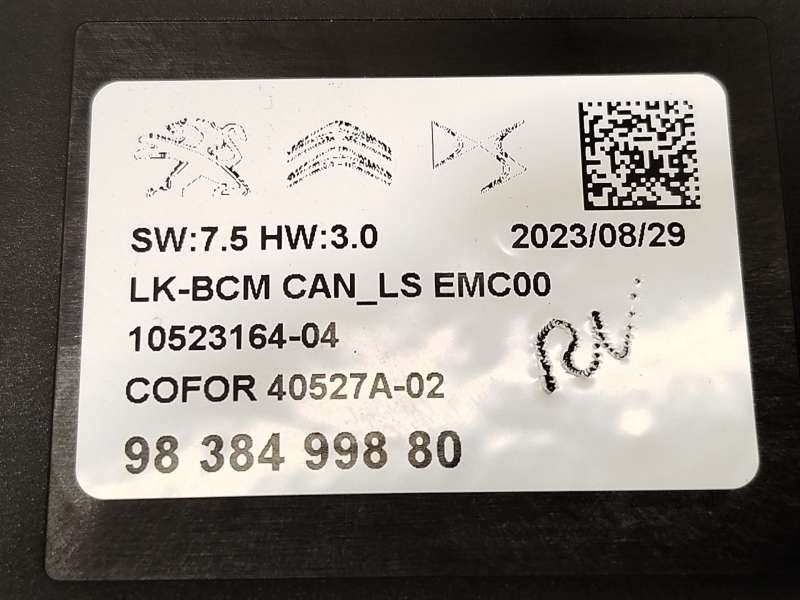 Recambio de modulo electronico para ds ds 7 crossback (j4_, jr_, jc_) 1.5 bluehdi 130 (jcyhzj, jcyhzr) referencia OEM IAM 983849 - Gris 3