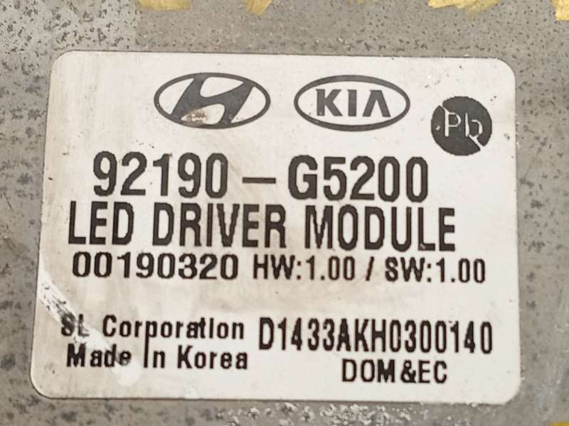Recambio de centralita led izquierda para kia niro (de) 1.6 gdi hybrid referencia OEM IAM 92190G5200 - Negro 3
