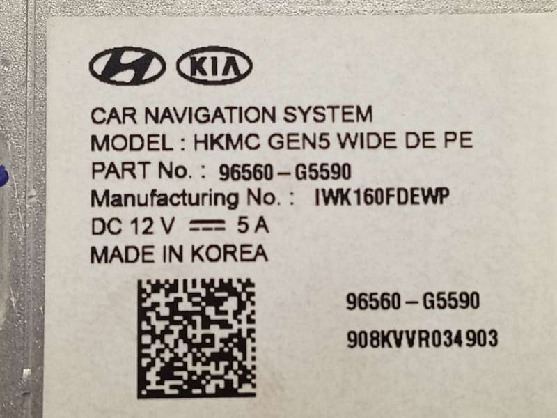 Recambio de sistema navegacion gps para kia niro (de) 1.6 gdi hybrid referencia OEM IAM 96560G5590 - Negro 7